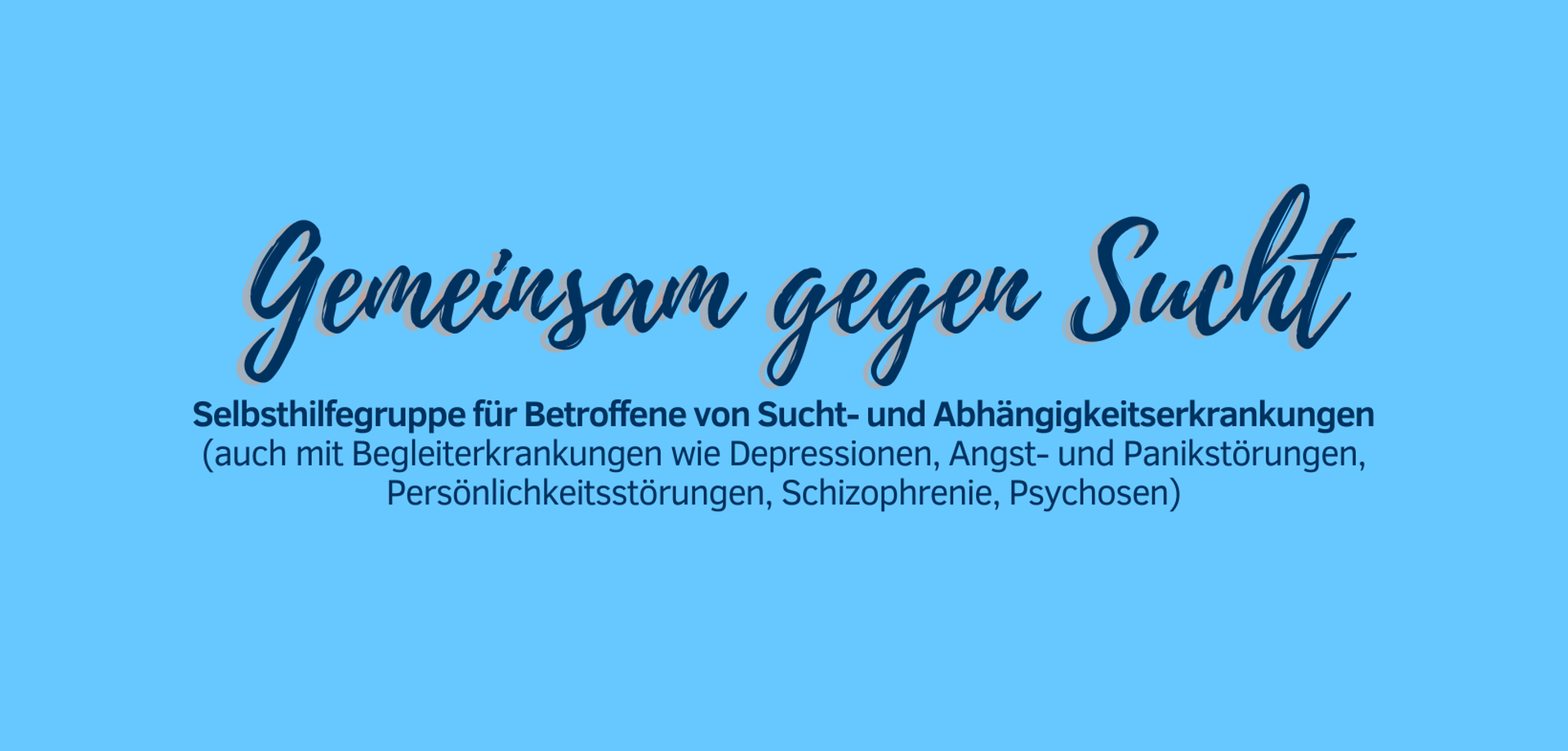Auf dem Foto ist der Schriftzug "Gemeinsam gegen Sucht" zu sehen.